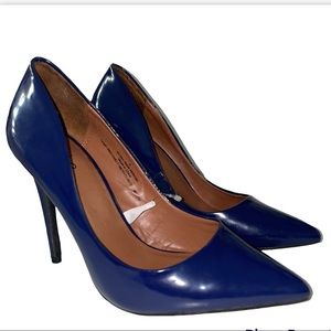 New Mossimo Patent Blue Leather Pumps - Size 8